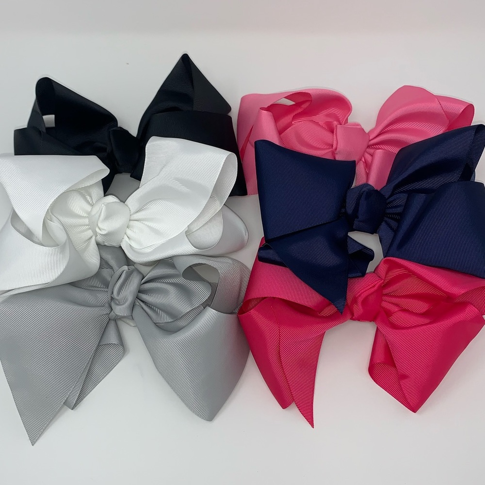Hair bow bundle with SIX 7.5" hair bows!